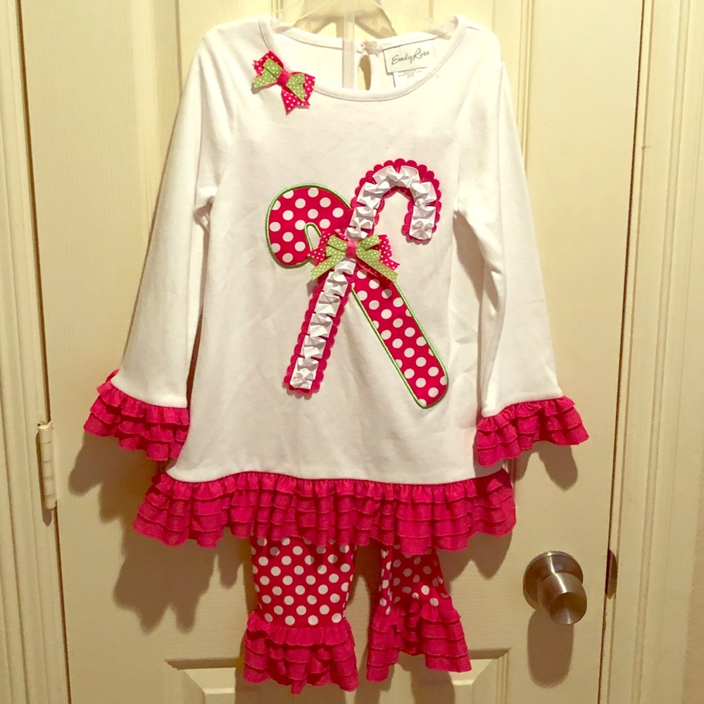 Precious candy cane outfit Size 5T